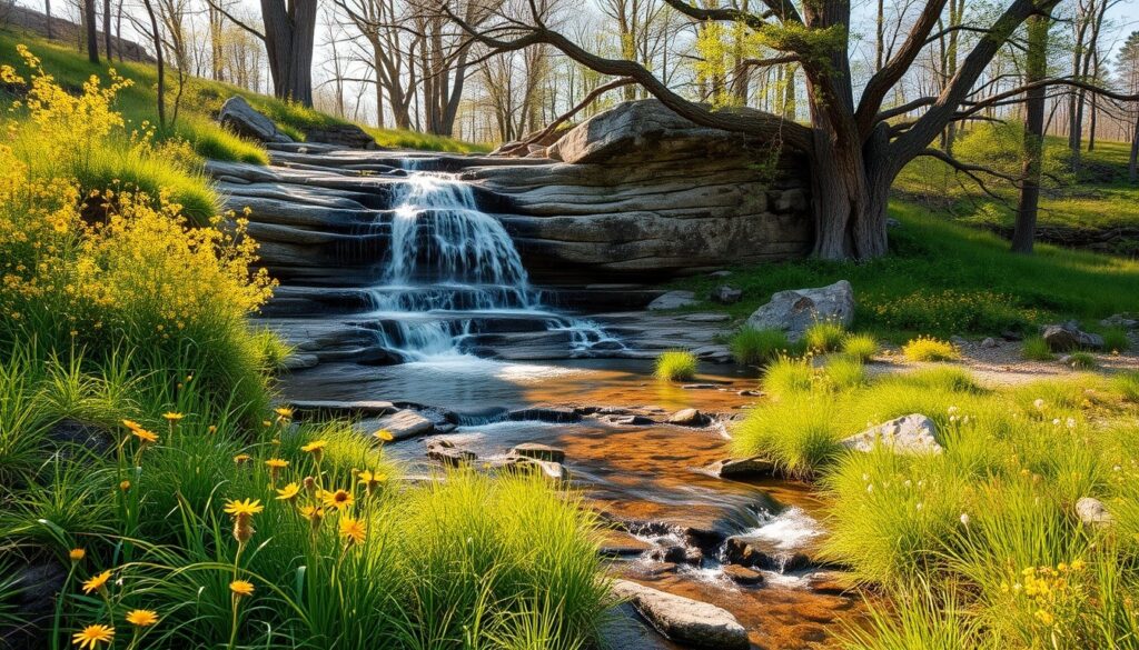 Waterfall Glen Main Loop & Rocky Glen Waterfall - Waterfall Glen trail Chicago Scenic Photography