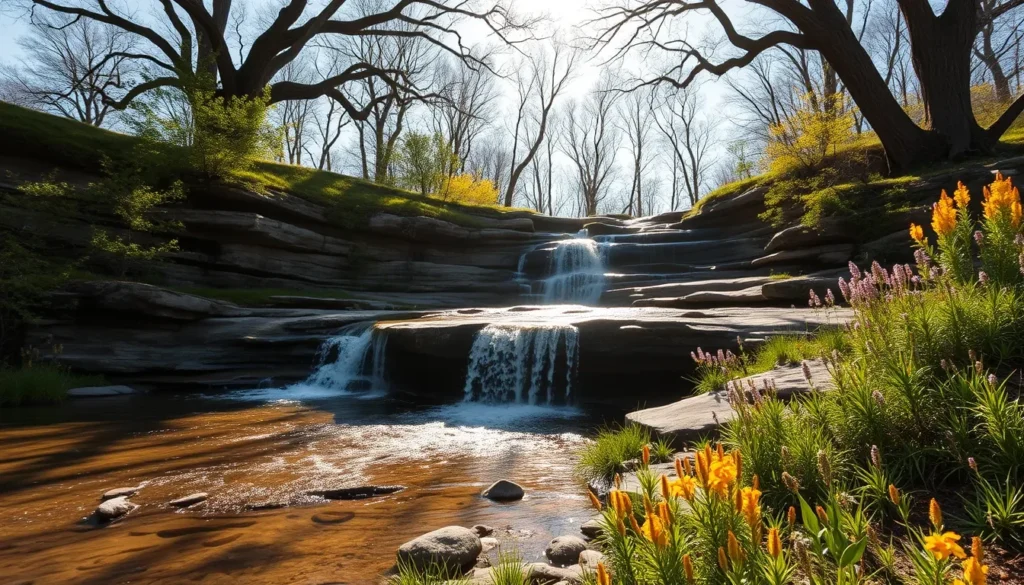 Waterfall Glen Main Loop & Rocky Glen Waterfall - Waterfall Glen trail Chicago Scenic Photography