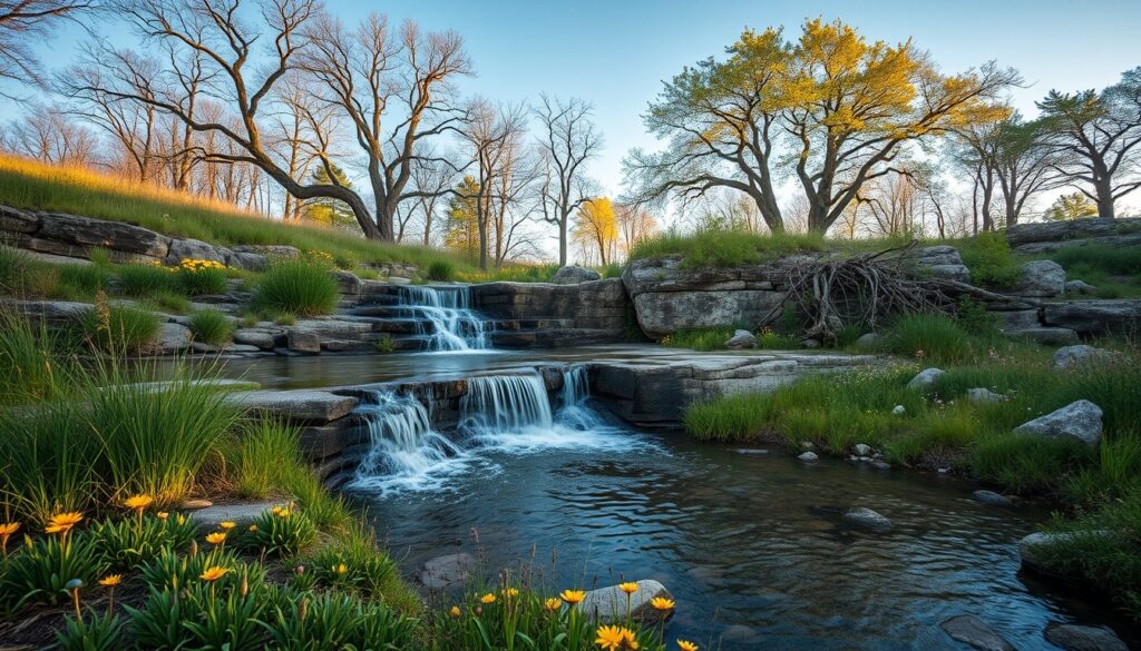Waterfall Glen Main Loop & Rocky Glen Waterfall - Waterfall Glen trail Chicago Scenic Photography