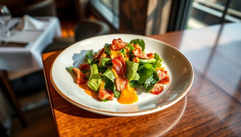 SPINACH SALAD WITH HOT BACON DRESSING: Classic Recipe